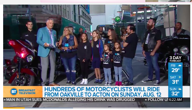 Ride for SickKids on BT this morning!